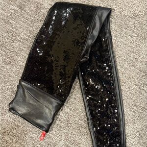 SPANX Shimmering Black Sequin Leggings